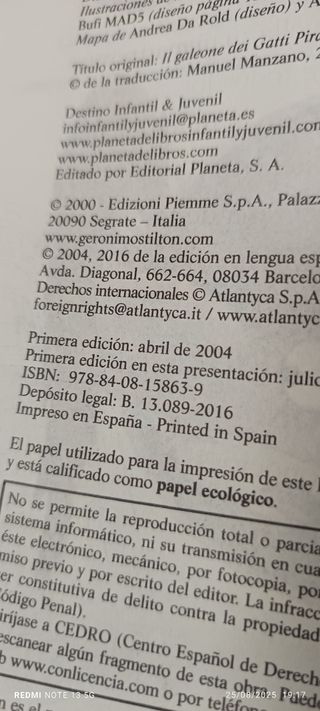 Libros de Gerónimo Stilton números 8 y 48 
