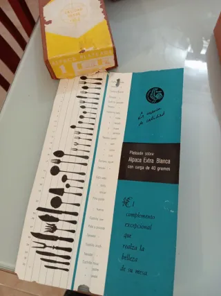 Cubiertos alpaca plata: 24 piezas