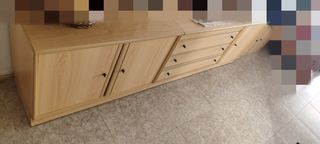 Salón madera pino completo y toldo en LA MANGA