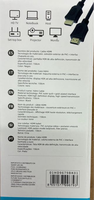 Cable HDMI Unico HD 1.4 - 1.5m