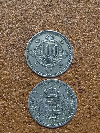 Moneda Antigua 100 Reis