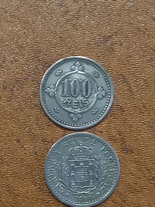 Moneda Antigua 100 Reis