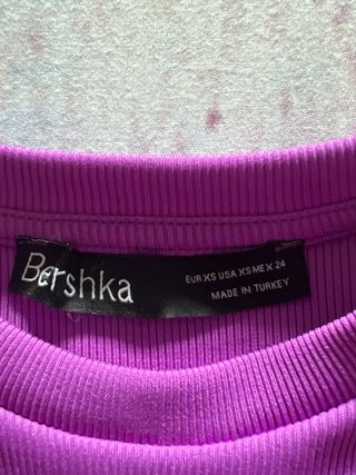 Top morado Bershka - Talla S