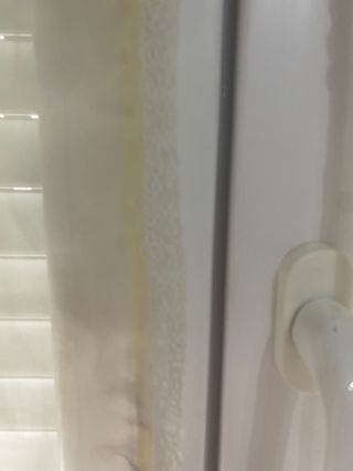 Visillos beige con detalles azules - 3 hojas