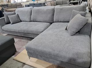 Sofá rinconera gris - tela