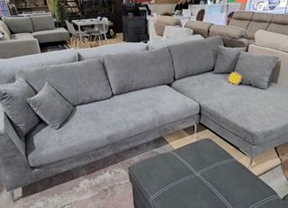 Sofá rinconera gris - tela