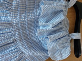 Vestito bimba cotone a micro quadretti