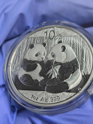 Moneda 1 Onza Plata Panda 2009