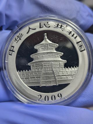 Moneda 1 Onza Plata Panda 2009