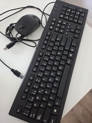 Teclado y ratón negros HP