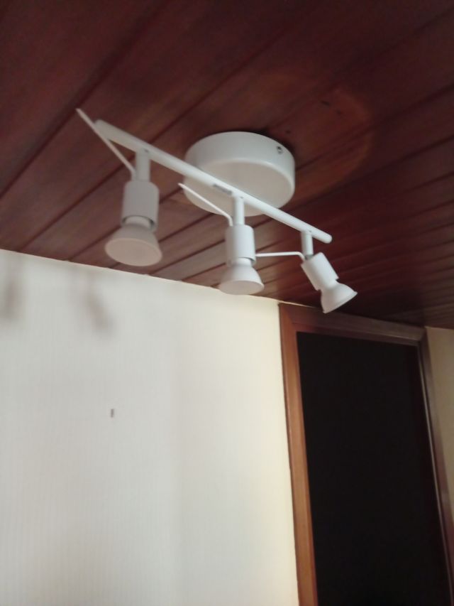 Lámpara techo 3 luces blanca