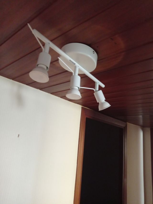 Lámpara techo 3 luces blanca