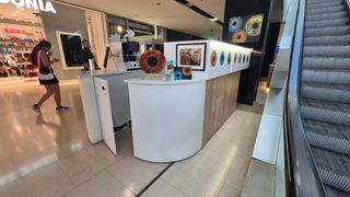 Kiosco mostrador expositor madera stand quiosco