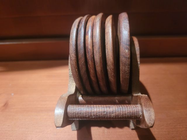 Portavasos tortuga madera