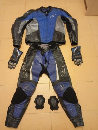 Traje moto dos piezas de cuero Alpinestars