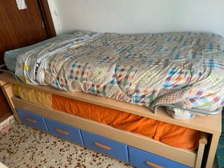 Cama nido infantil 90cm - azul