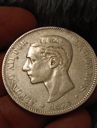 Moneda 5 Pesetas 1879 Alfonso XII