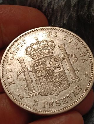 Moneda 5 Pesetas 1879 Alfonso XII