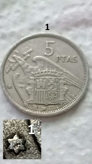 5 Pesetas 1957 *58 Franco