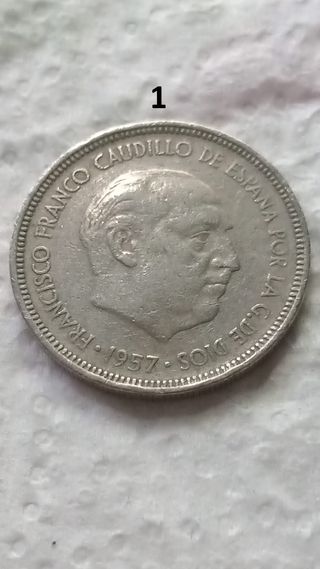 5 Pesetas 1957 *58 Franco
