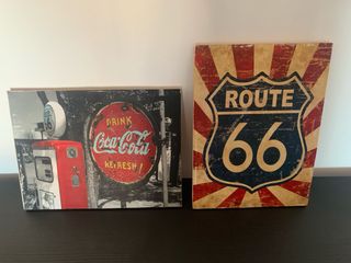 2 Cuadros Route 66 Retro