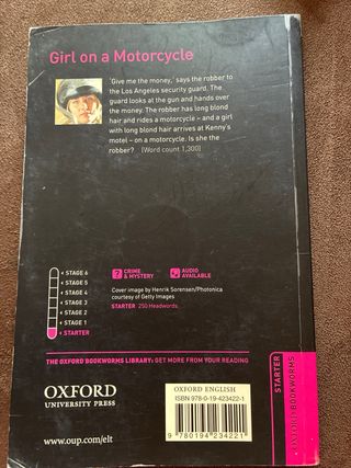 Libro de lectura en inglés “Girl on a Motorcycle”