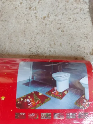 Set 3 tappeti bagno Natale