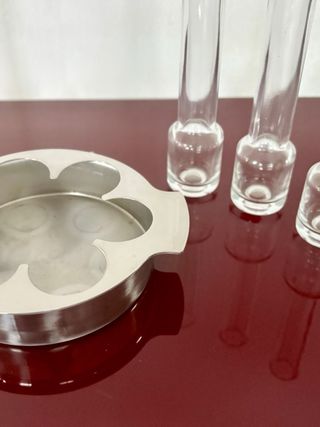 Set 6 bicchieri vodka Vintage base in acciaio inox