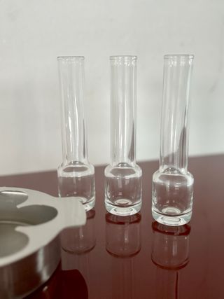 Set 6 bicchieri vodka Vintage base in acciaio inox