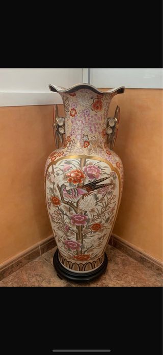 Jarrón chino antiguo - Porcelana