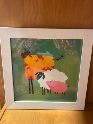 3 Cuadros infantiles animales.