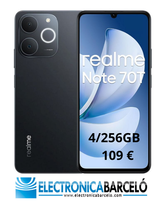 Realme Note 70T 4GB/256GB Negro
