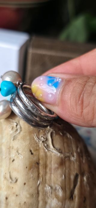 Anillo Tous: Perlas, Coral & Turquesa