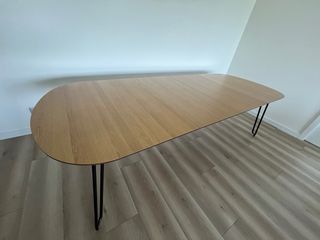 Mesa extensible ovalada Kavehome madera roble 170