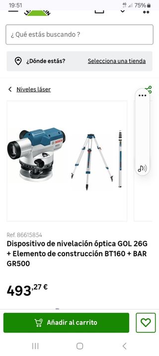 Nivel láser BOSCH GOL 26G + BT160