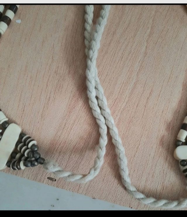 Cinturón étnico marrón y blanco