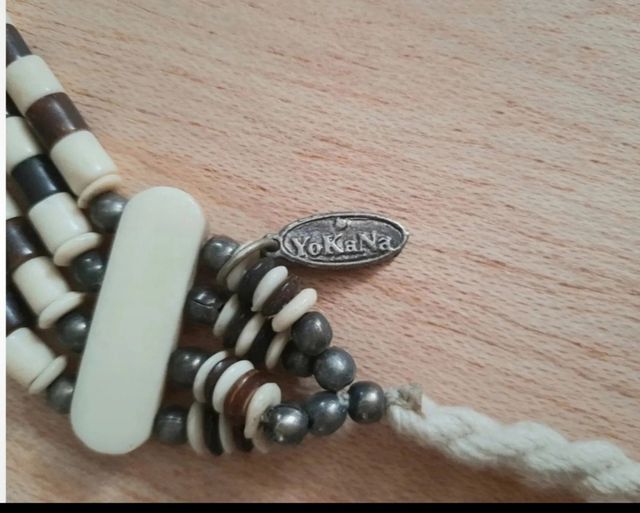 Cinturón étnico marrón y blanco