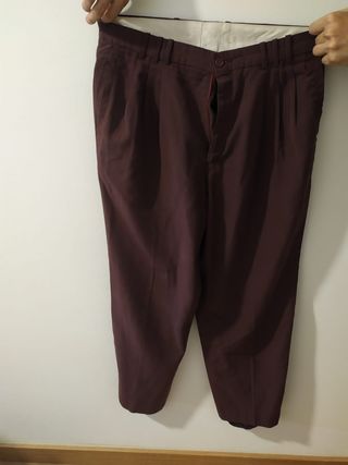 Pantalón traje granate