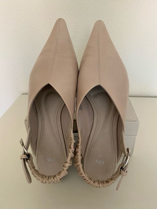 Zapatos Zara de piel. Talla 37