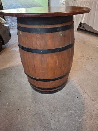 Barrica de madera con tapa - Mesa