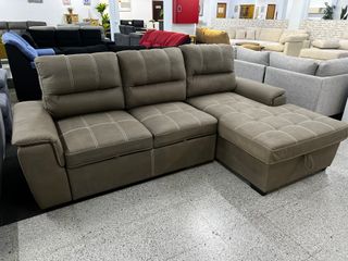 Sofa cama chaise longue beige