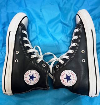 Botas Converse de piel AZUL  T- 39