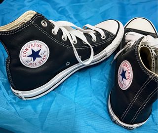 Botas Converse de piel AZUL  T- 39