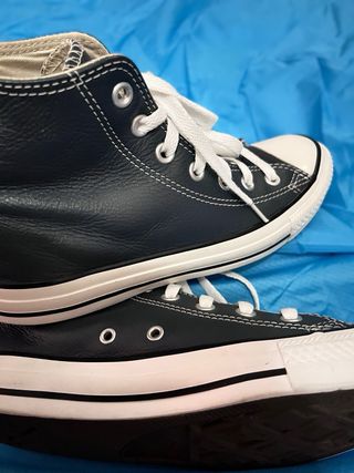 Botas Converse de piel AZUL  T- 39