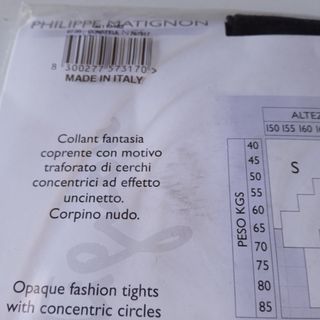 Collant Philippe Matignon Constellation Neri Tg M