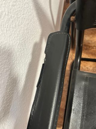 4 sillas retro metal piel sintética negras