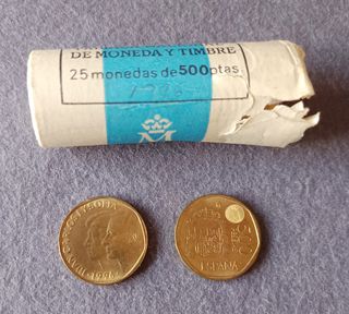 MONEDA ESPAÑA 1996. 500 PTAS. Juan Carlos y Sofía.
