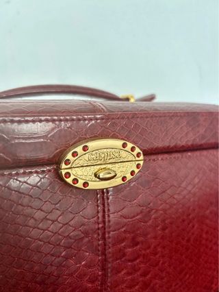 Portagioie Carpisa Bordeaux ecopelle velluto beige