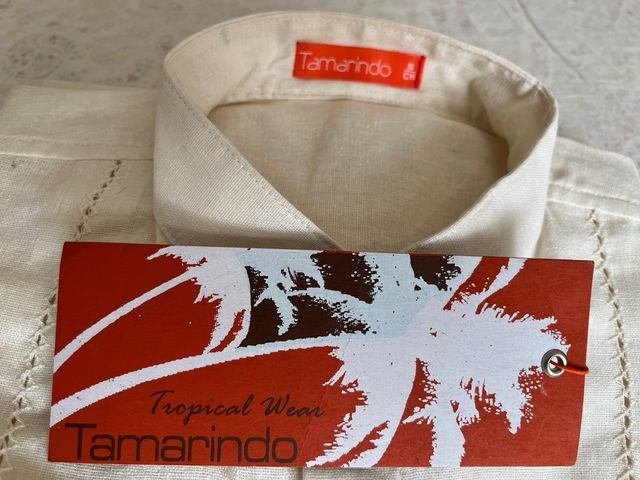 Camicia Guayabera in lino beige