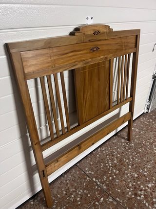 Cama completa madera antiguo